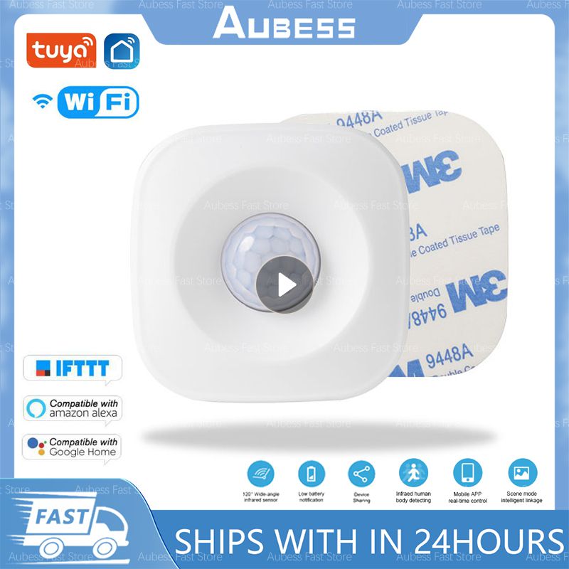 Capteur de mouvement WiFi intelligent compatible Tuya et Google Home