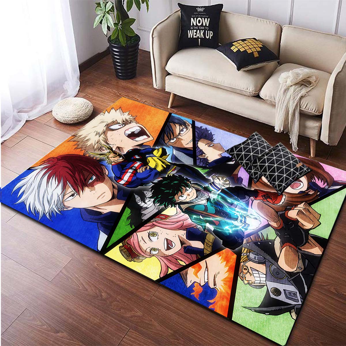 Tapis My Hero Academia antidérapant, salon, pique-nique, animé