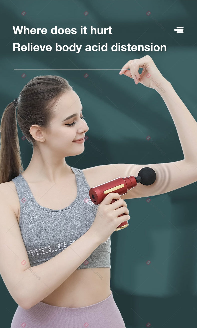 Pistolet de massage portable LCD – Relaxation profonde du corps