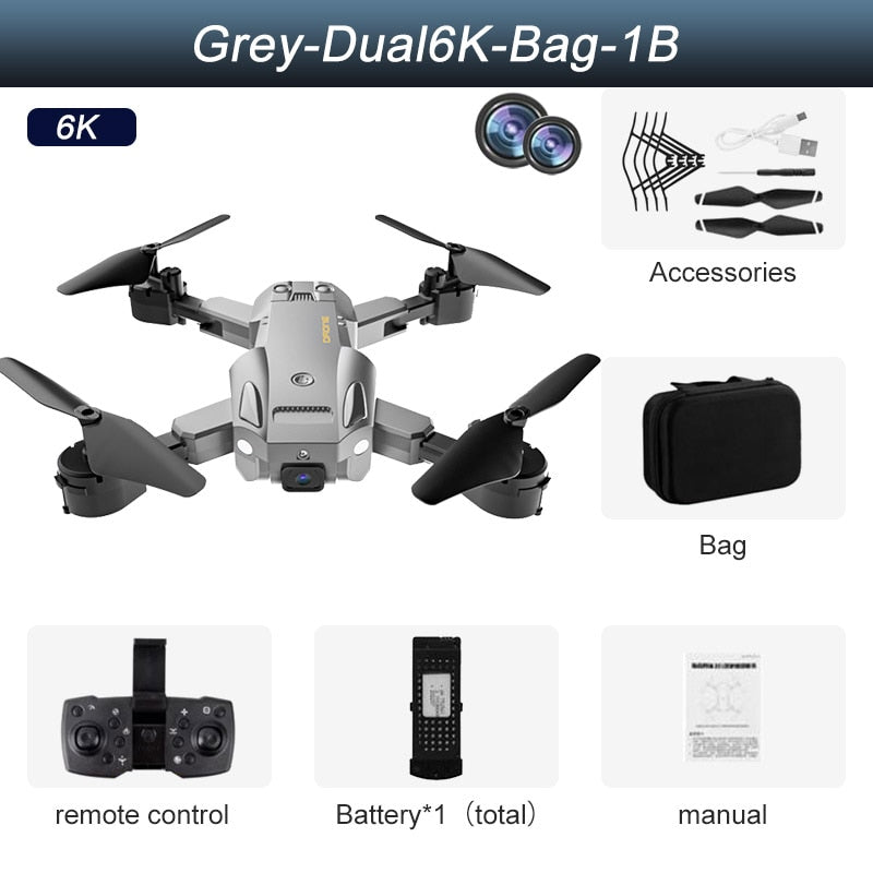 Drone Q6 4K HD Dual Camera WiFi 5G FPV avec Évitement Obstacles