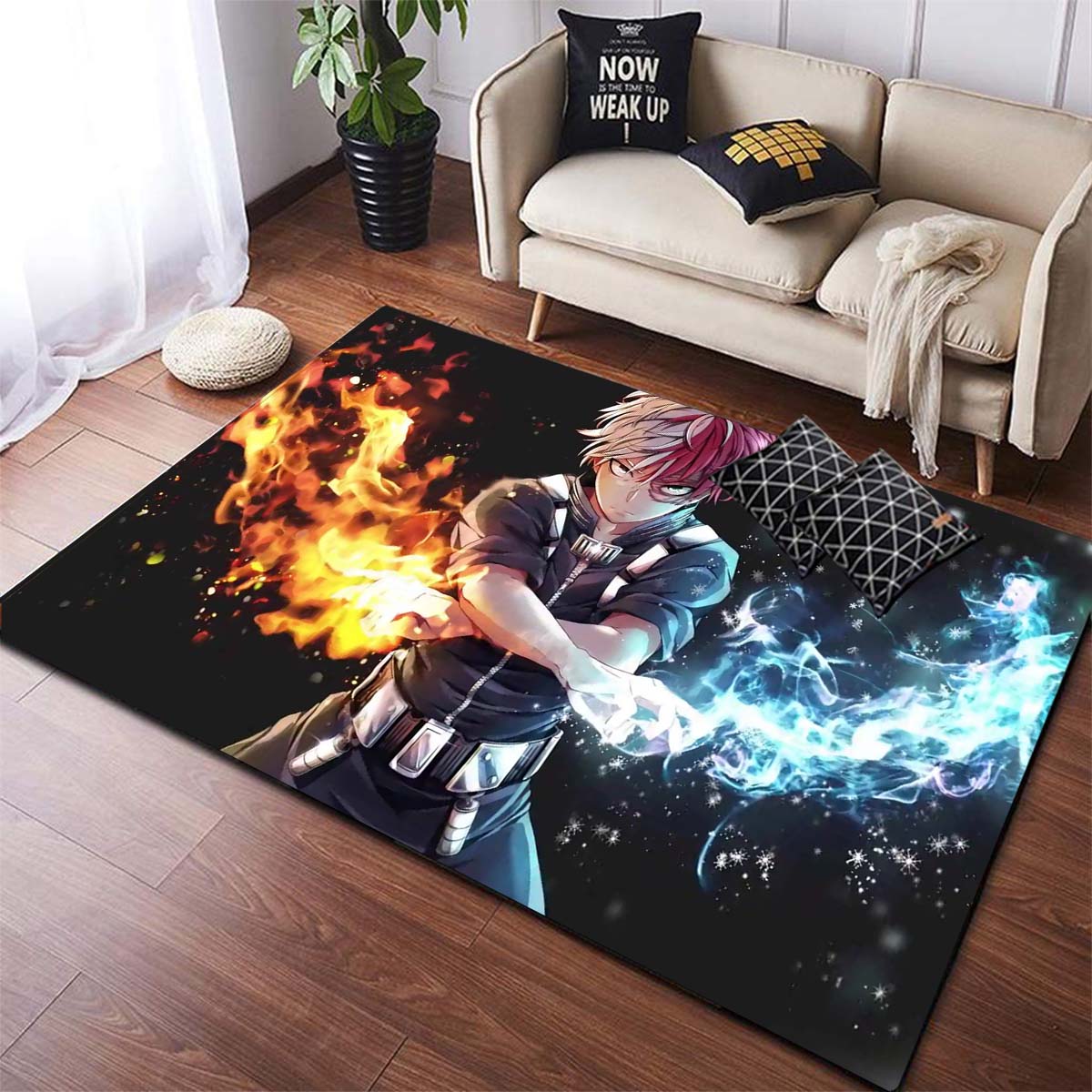 Tapis My Hero Academia antidérapant, salon, pique-nique, animé