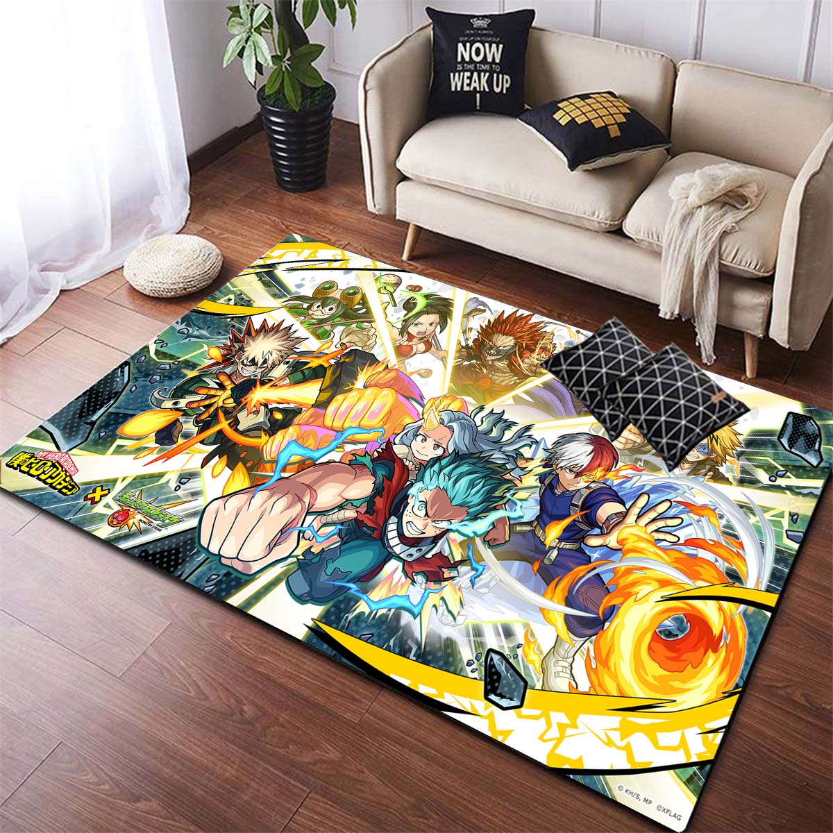 Tapis My Hero Academia antidérapant, salon, pique-nique, animé
