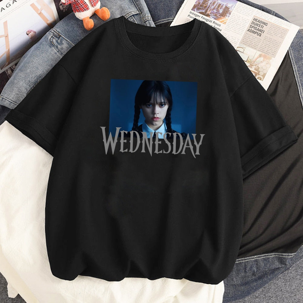 T-shirt Wednesday Addams « I Hate Everything », femme & fille