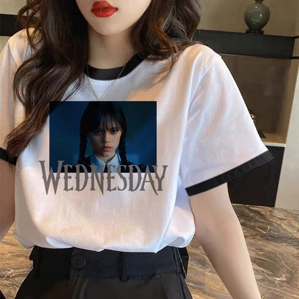 T-shirt Wednesday Addams « I Hate Everything », femme & fille