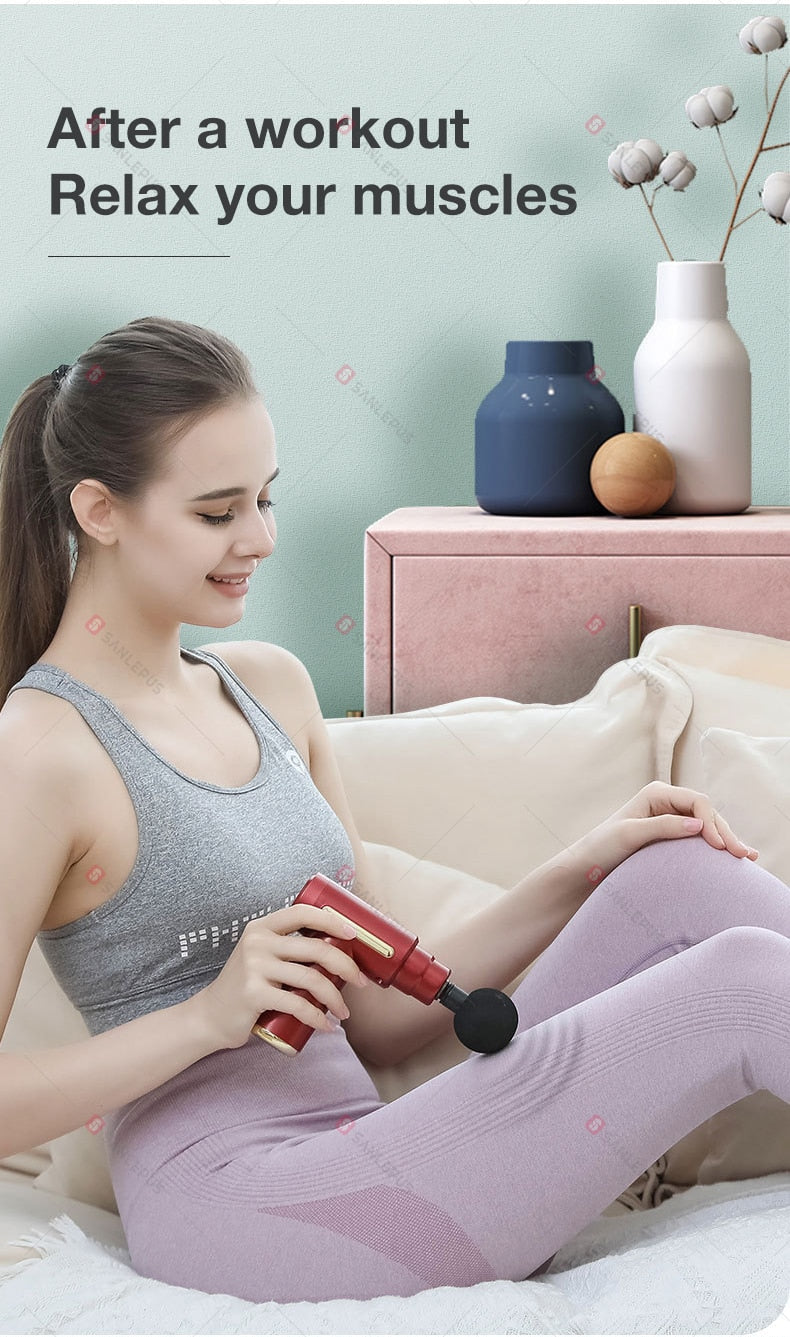 Pistolet de massage portable LCD – Relaxation profonde du corps