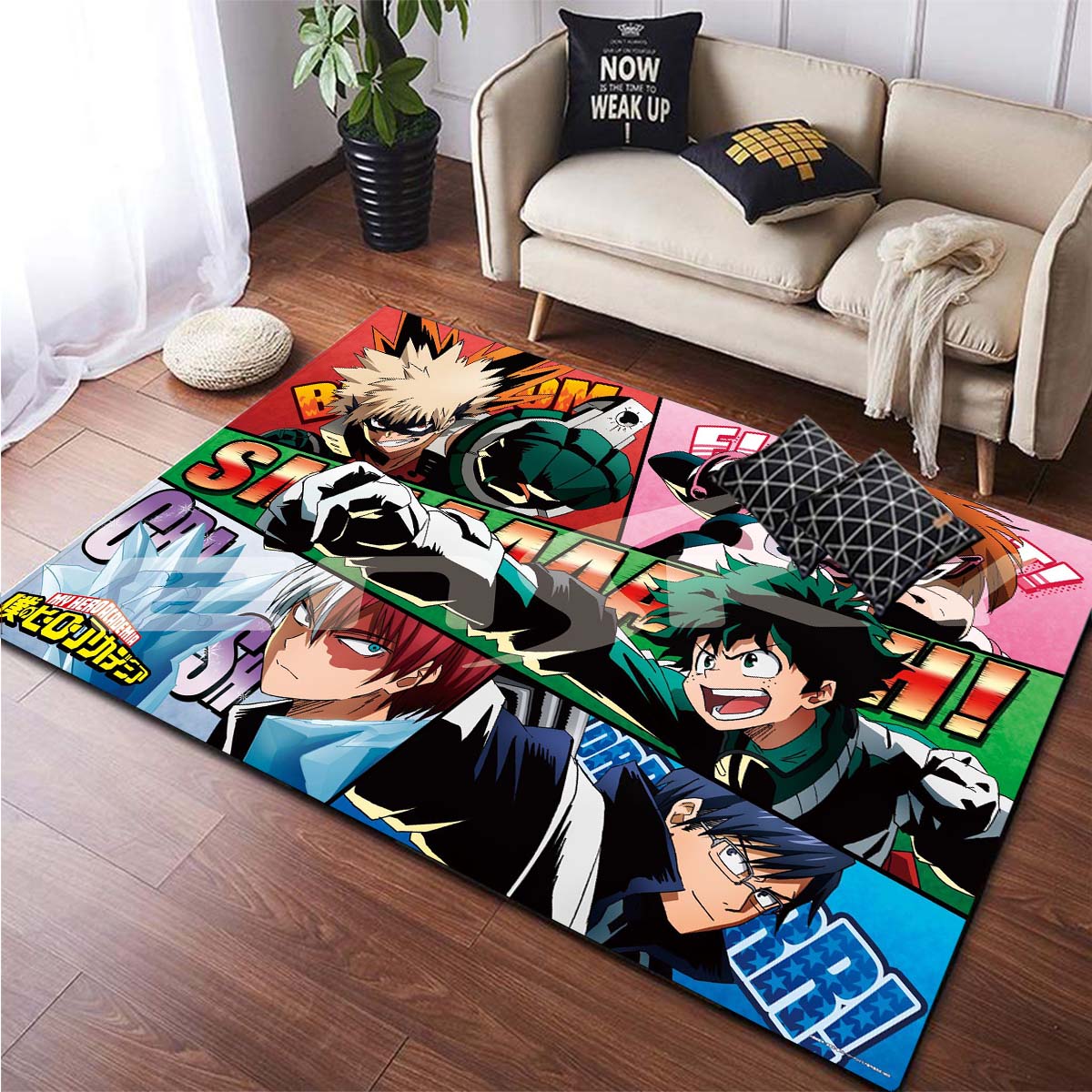 Tapis My Hero Academia antidérapant, salon, pique-nique, animé