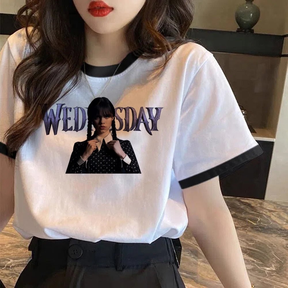 T-shirt Wednesday Addams « I Hate Everything », femme & fille