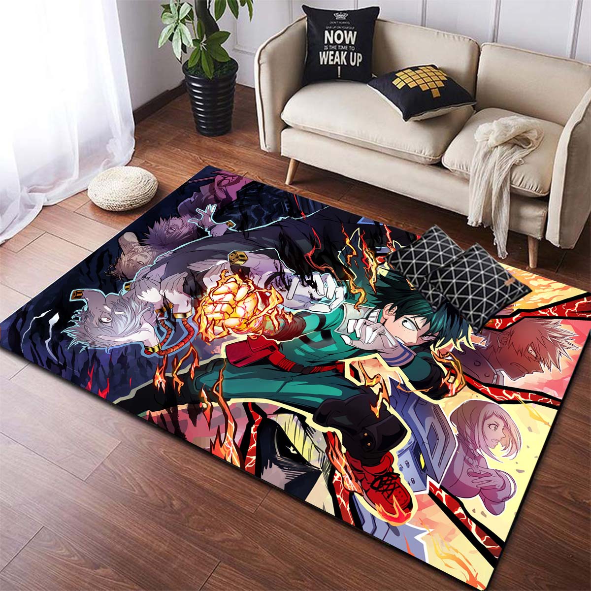 Tapis My Hero Academia antidérapant, salon, pique-nique, animé