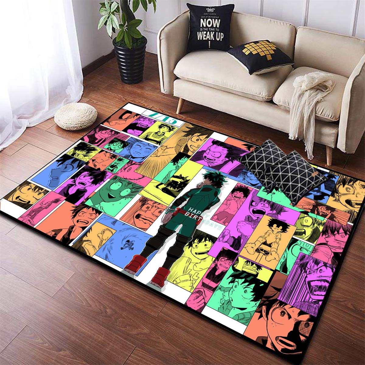 Tapis My Hero Academia antidérapant, salon, pique-nique, animé