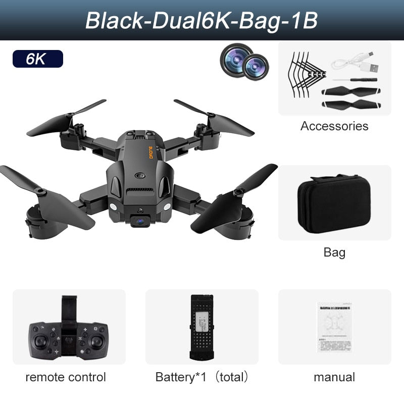 Drone Q6 4K HD Dual Camera WiFi 5G FPV avec Évitement Obstacles