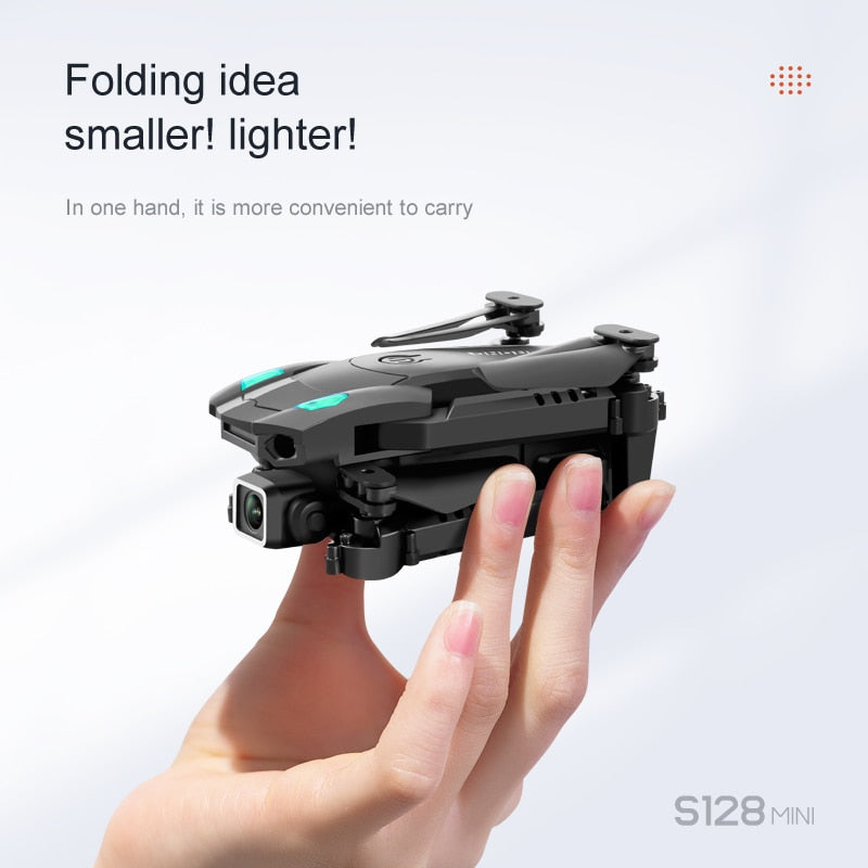 Mini Drone S128 4K avec Caméra HD, Évitement Obstacles Intelligent