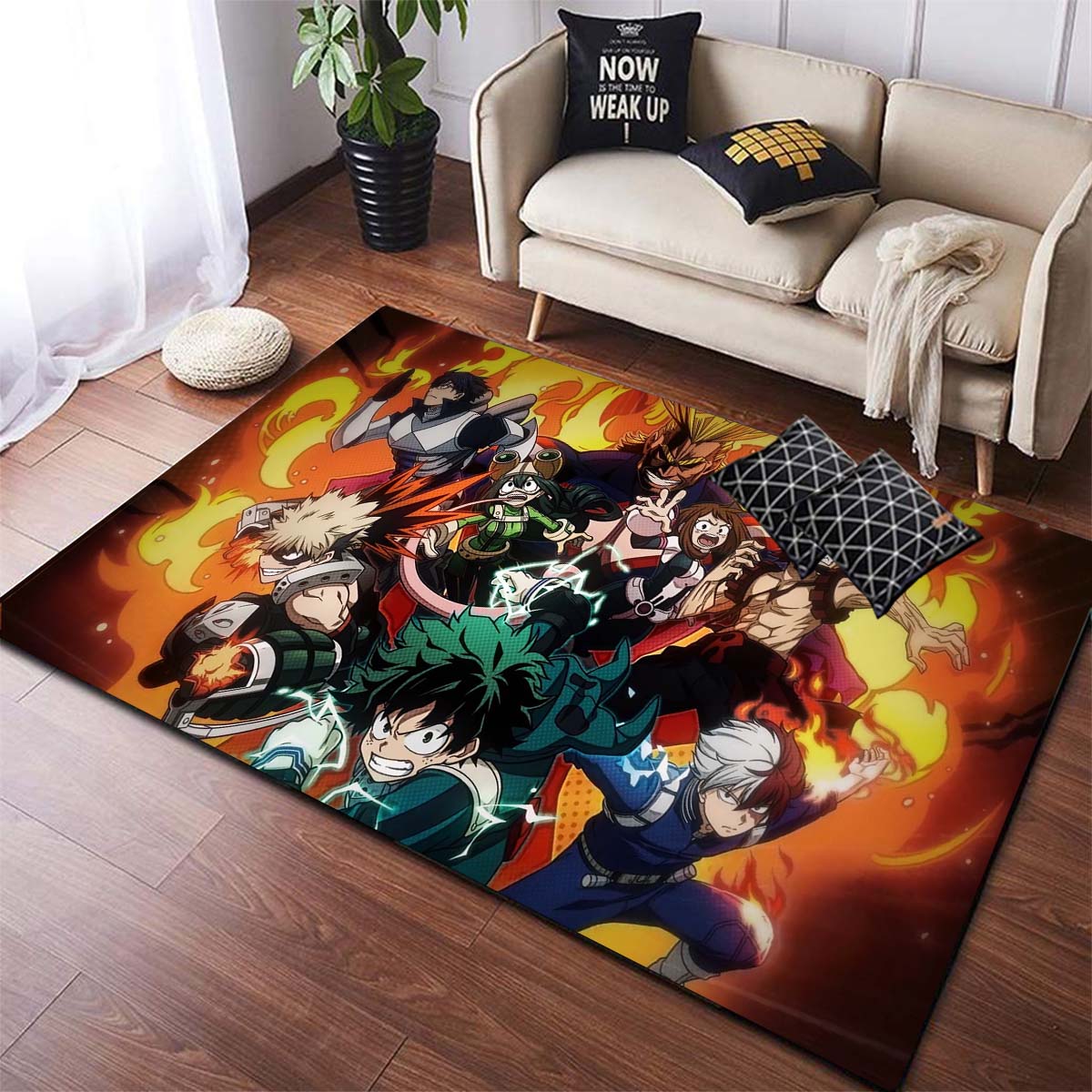 Tapis My Hero Academia antidérapant, salon, pique-nique, animé