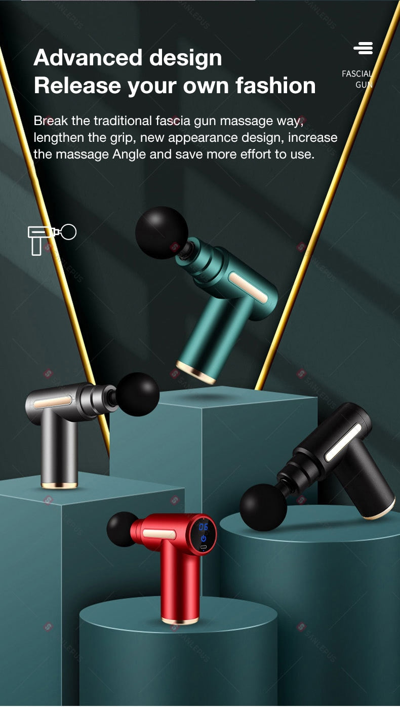 Pistolet de massage portable LCD – Relaxation profonde du corps