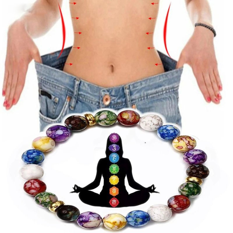 Bracelet 7 Chakras Reiki en pierre naturelle pour hommes et femmes