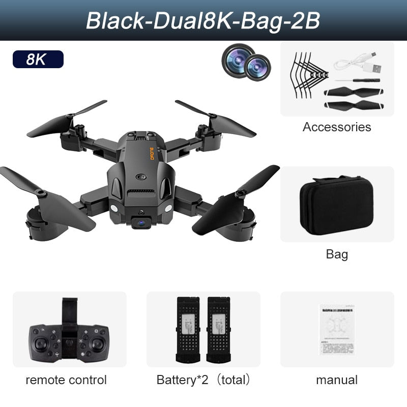Drone Q6 4K HD Dual Camera WiFi 5G FPV avec Évitement Obstacles