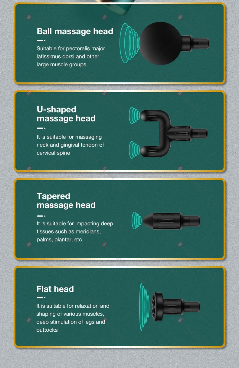 Pistolet de massage portable LCD – Relaxation profonde du corps
