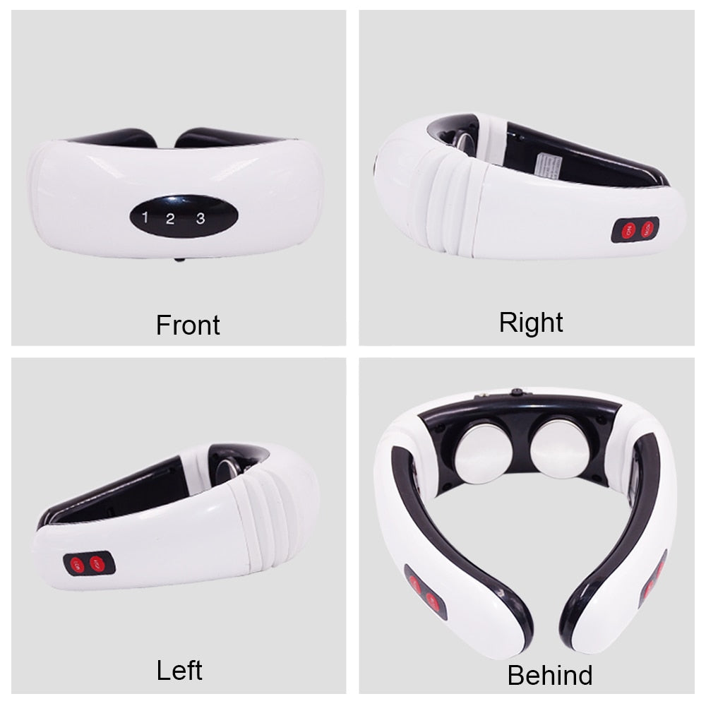 Masseur électrique cervical TENS – 6 modes & chaleur infrarouge