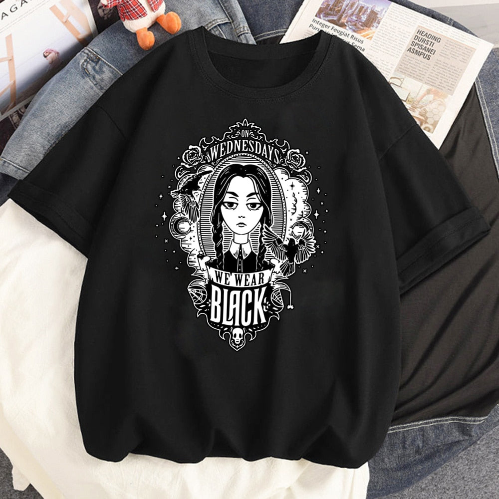 T-shirt Wednesday Addams « I Hate Everything », femme & fille