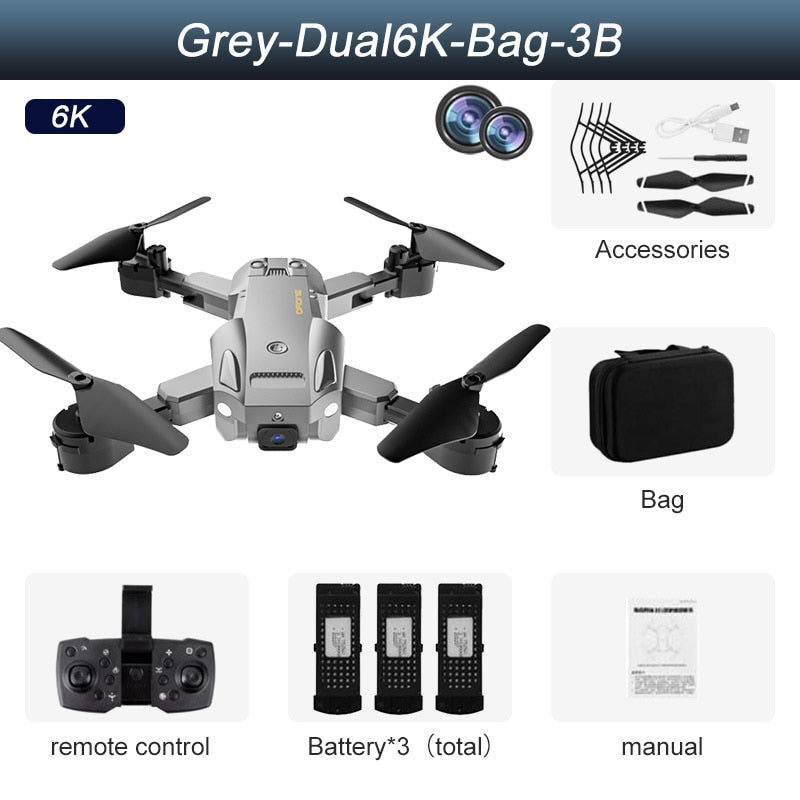 Drone Q6 4K HD Dual Camera WiFi 5G FPV avec Évitement Obstacles