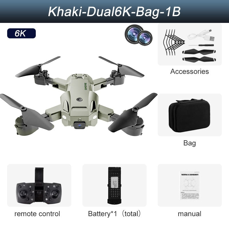 Drone Q6 4K HD Dual Camera WiFi 5G FPV avec Évitement Obstacles