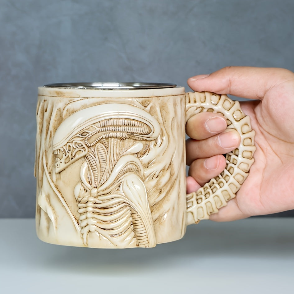 Mug Alien Xenomorph 👽 – Tasse 3D inox & résine futuriste
