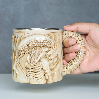 Mug Alien Xenomorph 👽 – Tasse 3D inox & résine futuriste