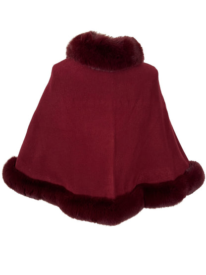 Cape  élégante femme – Fausse fourrure chic & sans manches