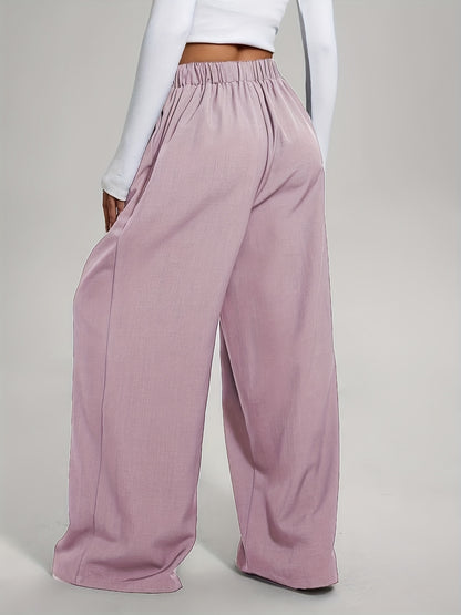 Lot de 2 Pantalons Femme Taille Haute – Coupe Large Confort