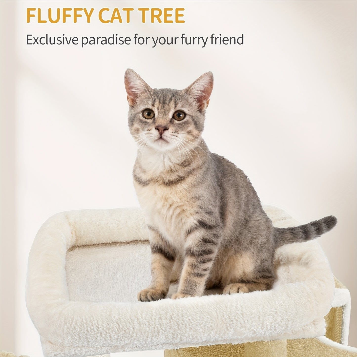 Arbre à Chat 🐾 75 cm Stable avec Griffoir & Caverne Douillette
