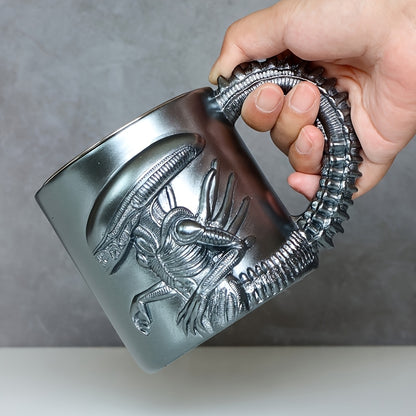 Mug Alien Xenomorph 👽 – Tasse 3D inox & résine futuriste