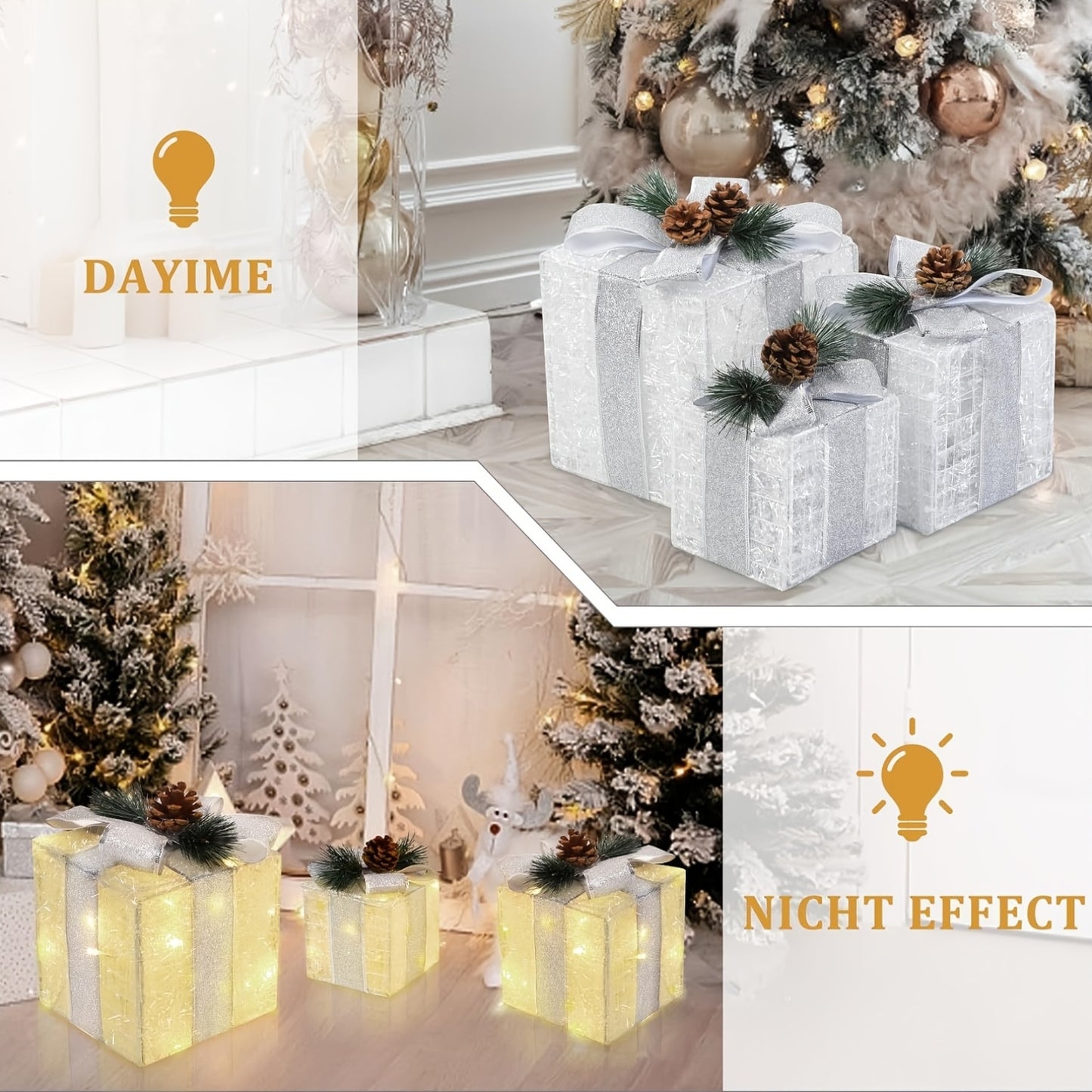 Coffrets lumineux 3-en-1 🎄 LED multicolores & blanc chaud