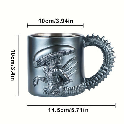 Mug Alien Xenomorph 👽 – Tasse 3D inox & résine futuriste