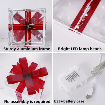Boîtes lumineuses de Noël 🎁 – Lot de 3 décorations LED