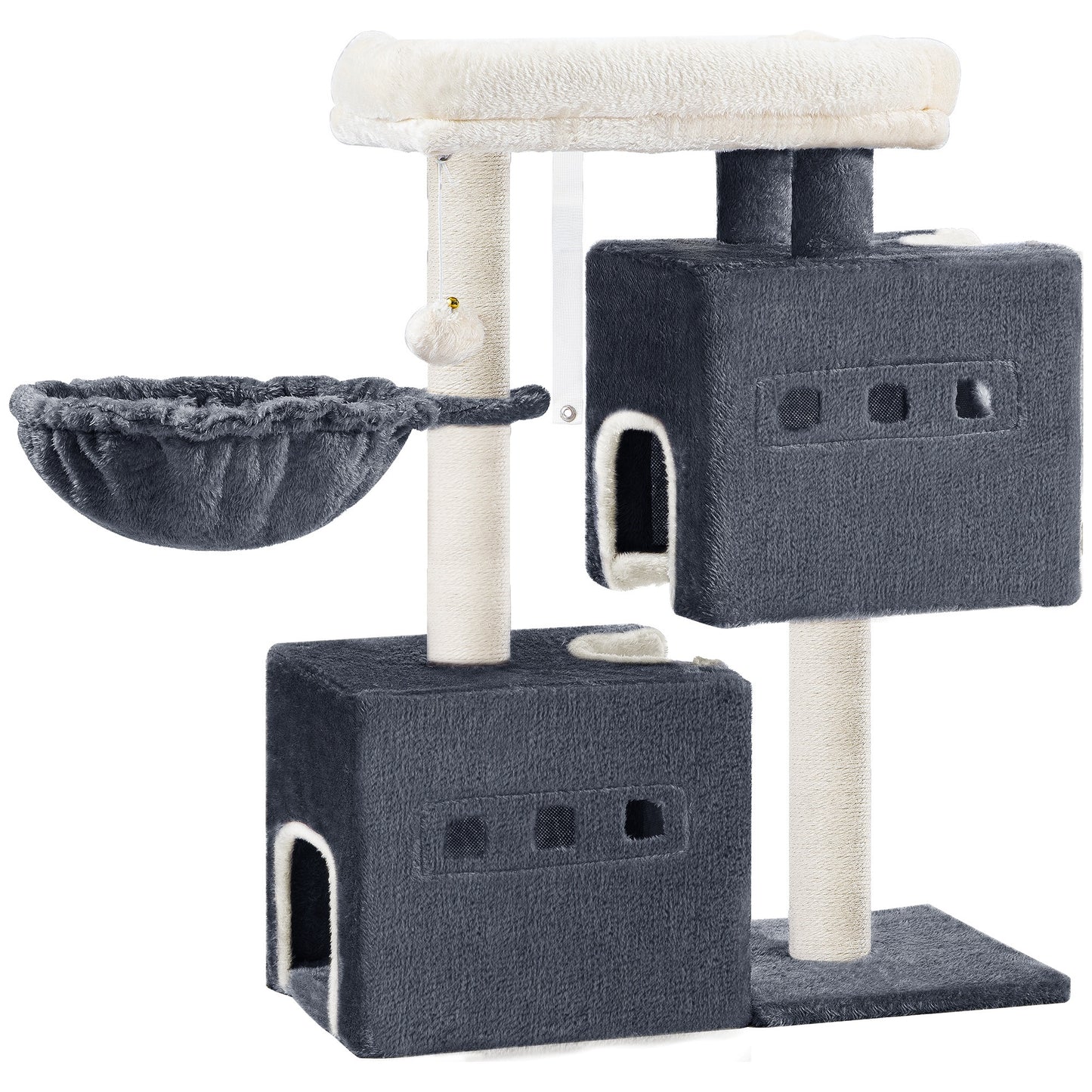 Arbre à Chat 🐾 75 cm Stable avec Griffoir & Caverne Douillette