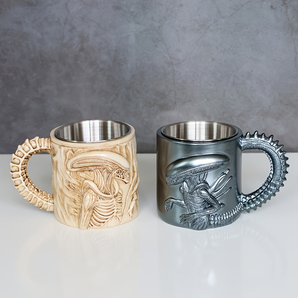 Mug Alien Xenomorph 👽 – Tasse 3D inox & résine futuriste