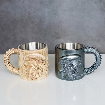 Mug Alien Xenomorph 👽 – Tasse 3D inox & résine futuriste