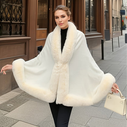 Cape  élégante femme – Fausse fourrure chic & sans manches