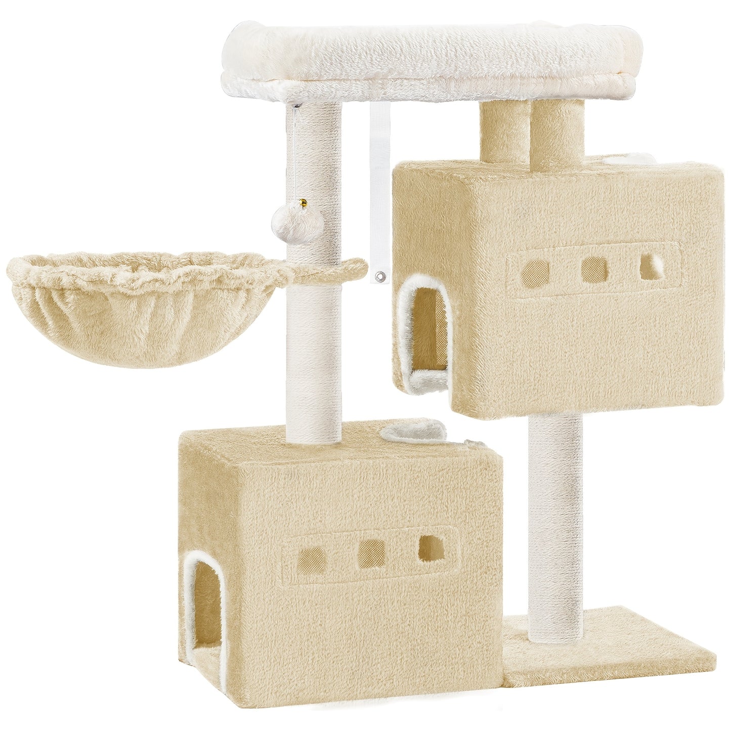 Arbre à Chat 🐾 75 cm Stable avec Griffoir & Caverne Douillette
