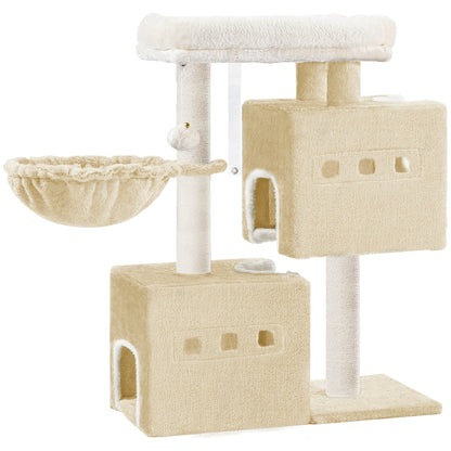 Arbre à Chat 🐾 75 cm Stable avec Griffoir & Caverne Douillette