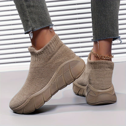 Baskets femme chaudes doublées polaire – Légères & confortables