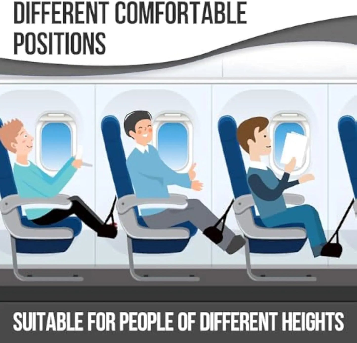 Hamac Repose-Pieds Avion & Bureau – Voyage Confort Assuré