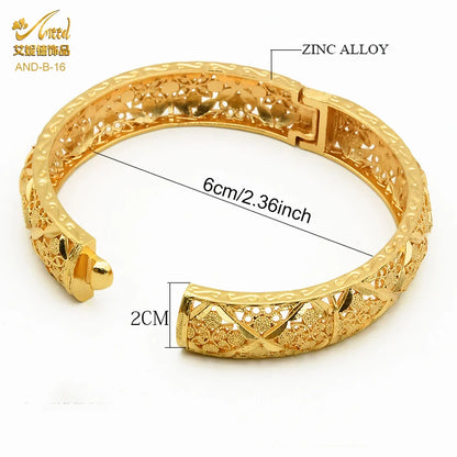 Bracelet & Bangles Femme Couleur Or 24K – Style Oriental Luxe