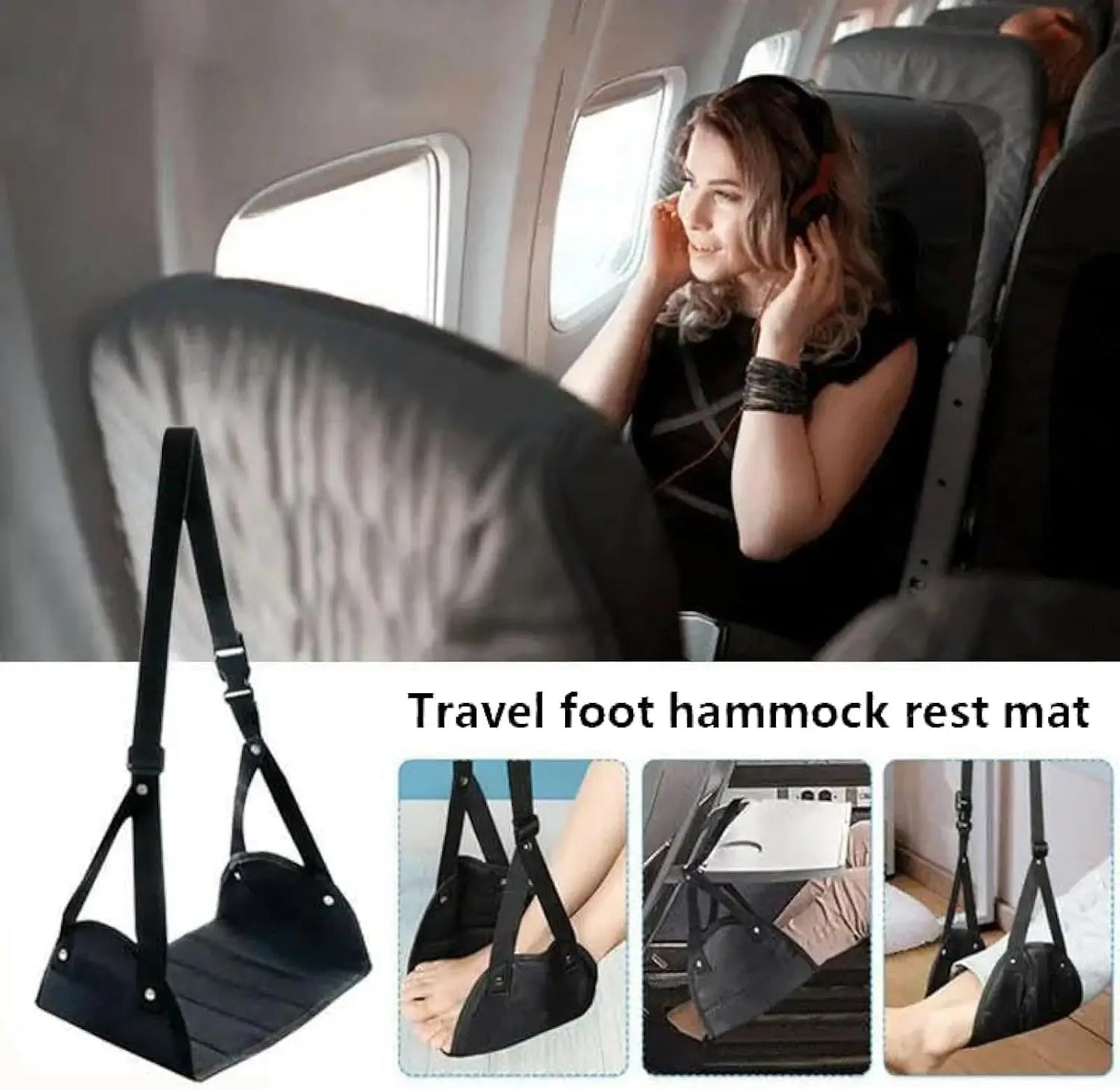 Hamac Repose-Pieds Avion & Bureau – Voyage Confort Assuré