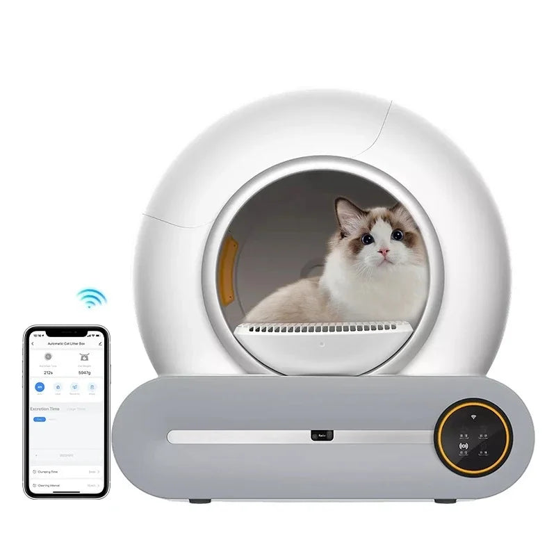 Litière automatique chat 65L intelligente autonettoyante