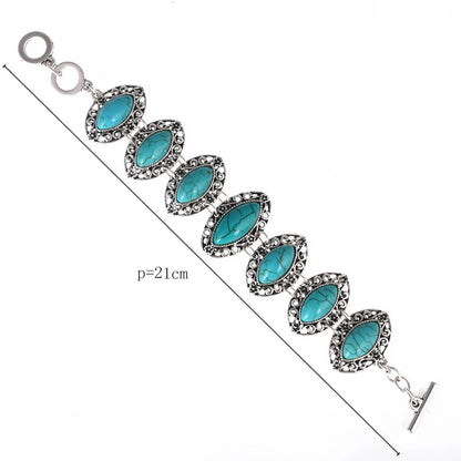 Bracelet Bohème Vintage Pierre Rouge ou Bleue – Ajustable