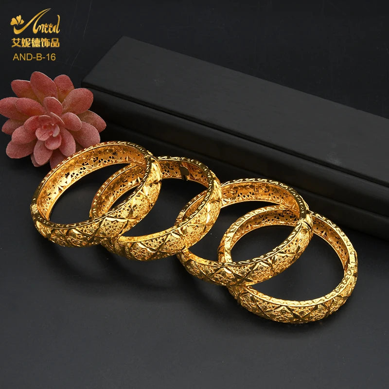 Bracelet & Bangles Femme Couleur Or 24K – Style Oriental Luxe