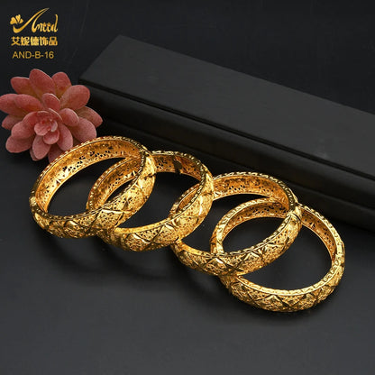 Bracelet & Bangles Femme Couleur Or 24K – Style Oriental Luxe