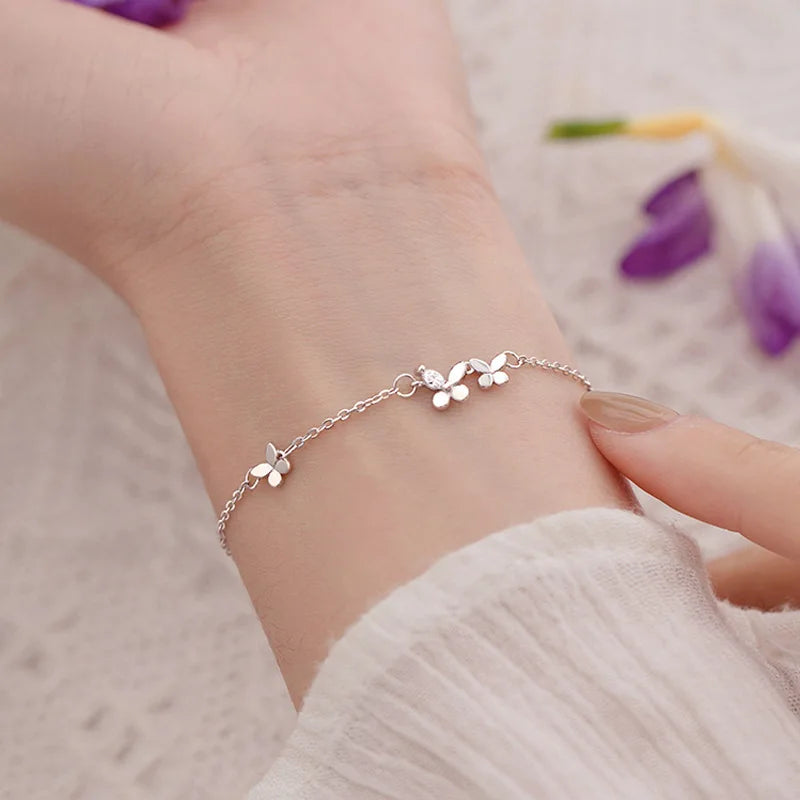 Bracelet Papillon Argent 925 – Bijou Femme Élégant
