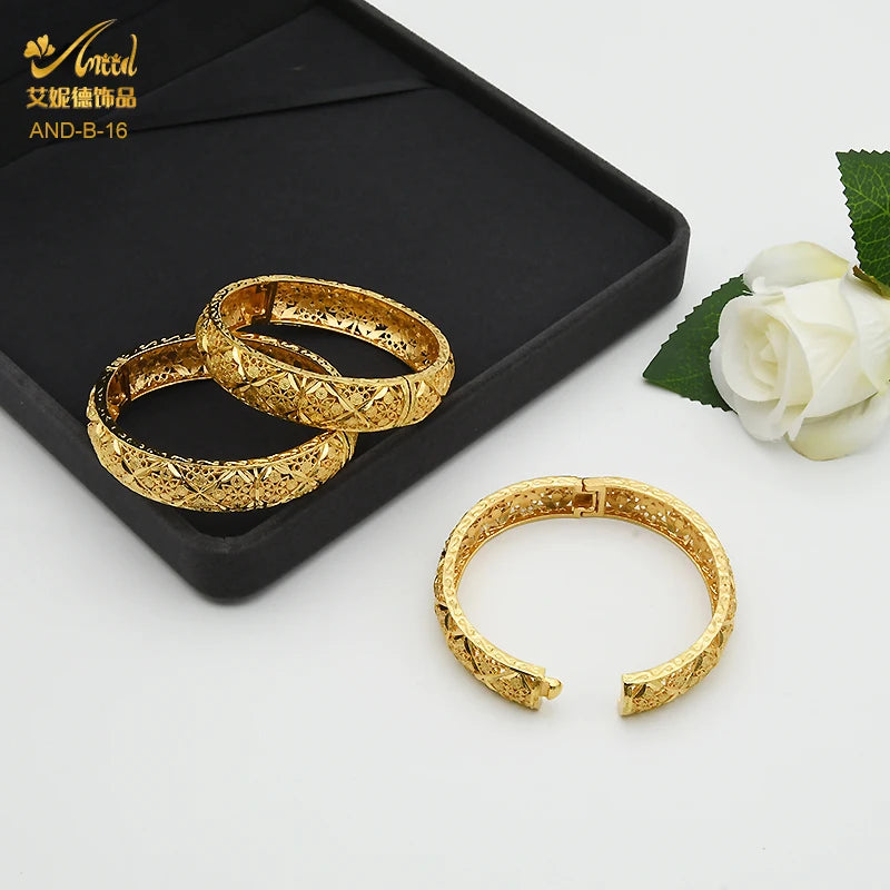 Bracelet & Bangles Femme Couleur Or 24K – Style Oriental Luxe