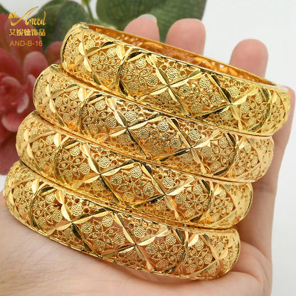 Bracelet & Bangles Femme Couleur Or 24K – Style Oriental Luxe